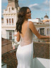 Beaded Ivory Satin Illusion Back Sexy Wedding Dress Beaded Ivory Satin Illusion Back Sexy Wedding Dress